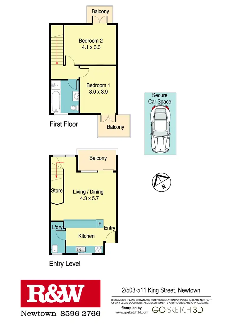 Floorplan of Homely unit listing, 2/503-511 King Street, Newtown NSW 2042