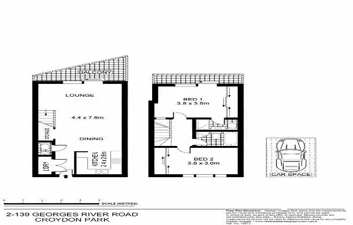 Floorplan of Homely unit listing, 2/139-143 Georges River Road, Croydon Park NSW 2133