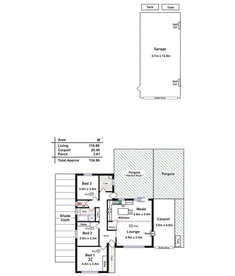 Floorplan of Homely house listing, 12 Crane Ave, Coromandel Valley SA 5051