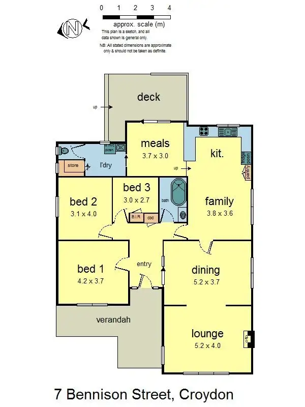 Floorplan of Homely house listing, 7 Bennison Street, Croydon VIC 3136