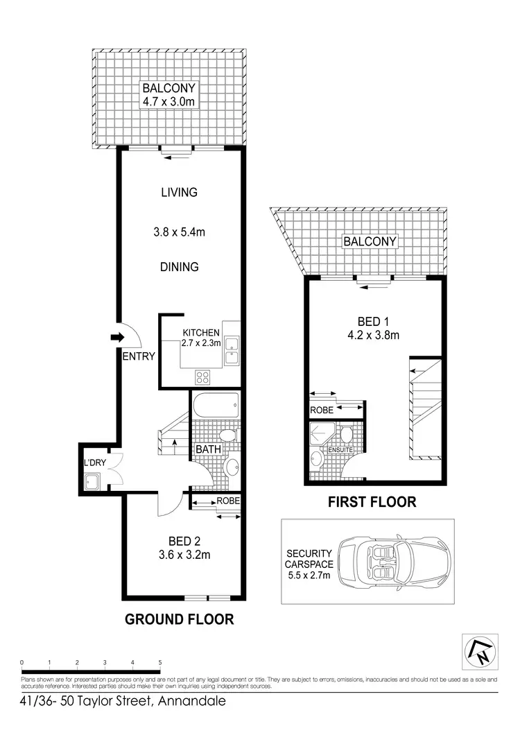 Floorplan of Homely apartment listing, 41/36-50 Taylor Street, Annandale NSW 2038