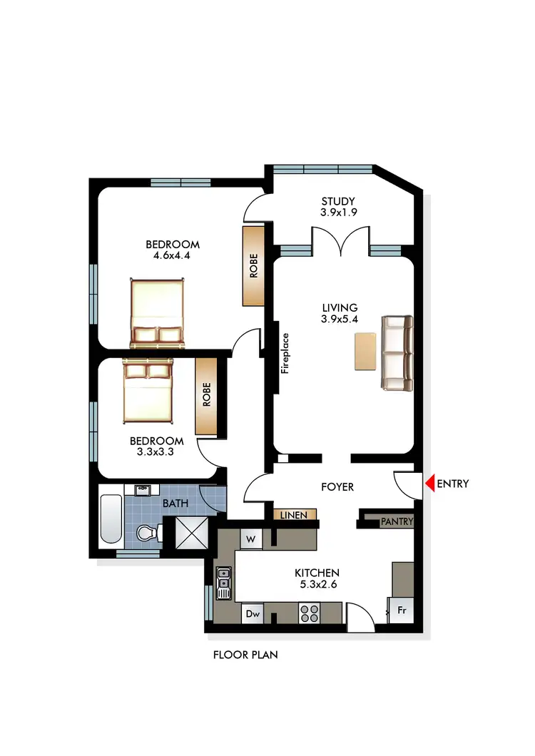 Floorplan of Homely apartment listing, 4/34 Bennett Street, Bondi NSW 2026