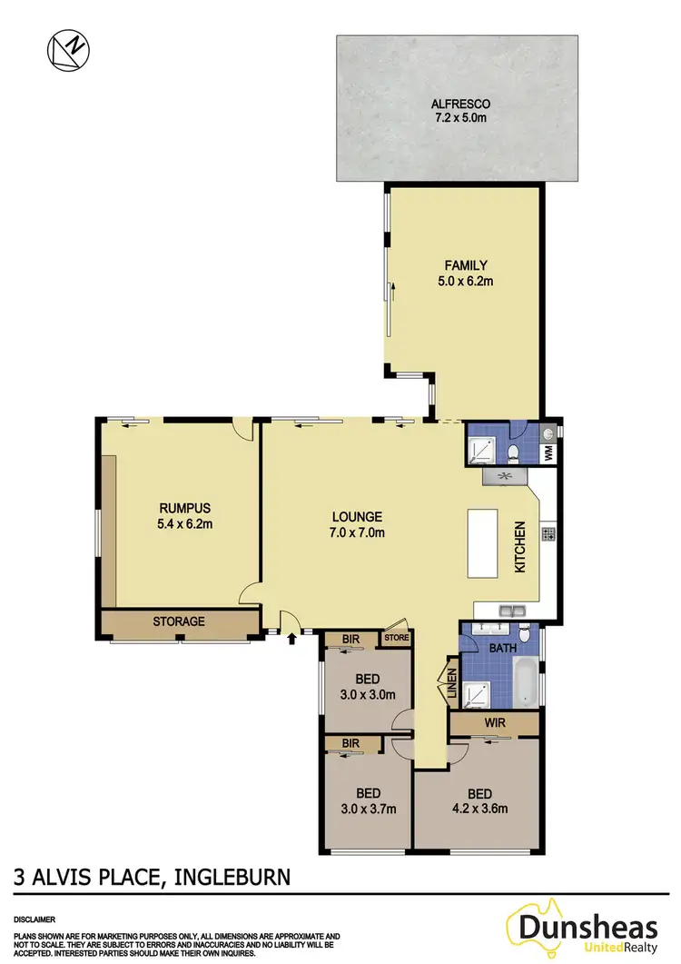 Floorplan of Homely house listing, 3 Alvis Place, Ingleburn NSW 2565