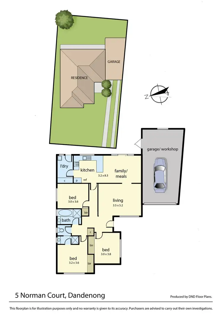Floorplan of Homely house listing, 5 Norman Court, Dandenong VIC 3175