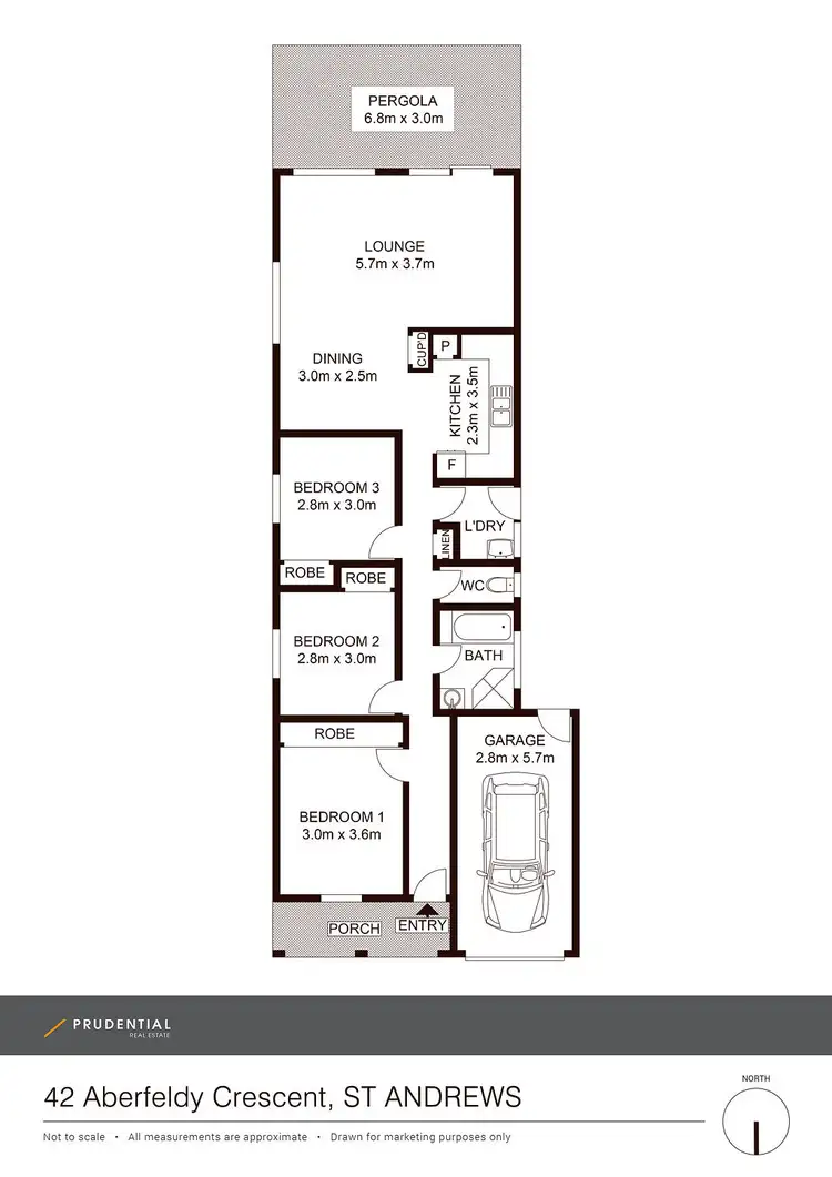 Floorplan of Homely semi-detached listing, 42 Aberfeldy Crescent, St Andrews NSW 2566