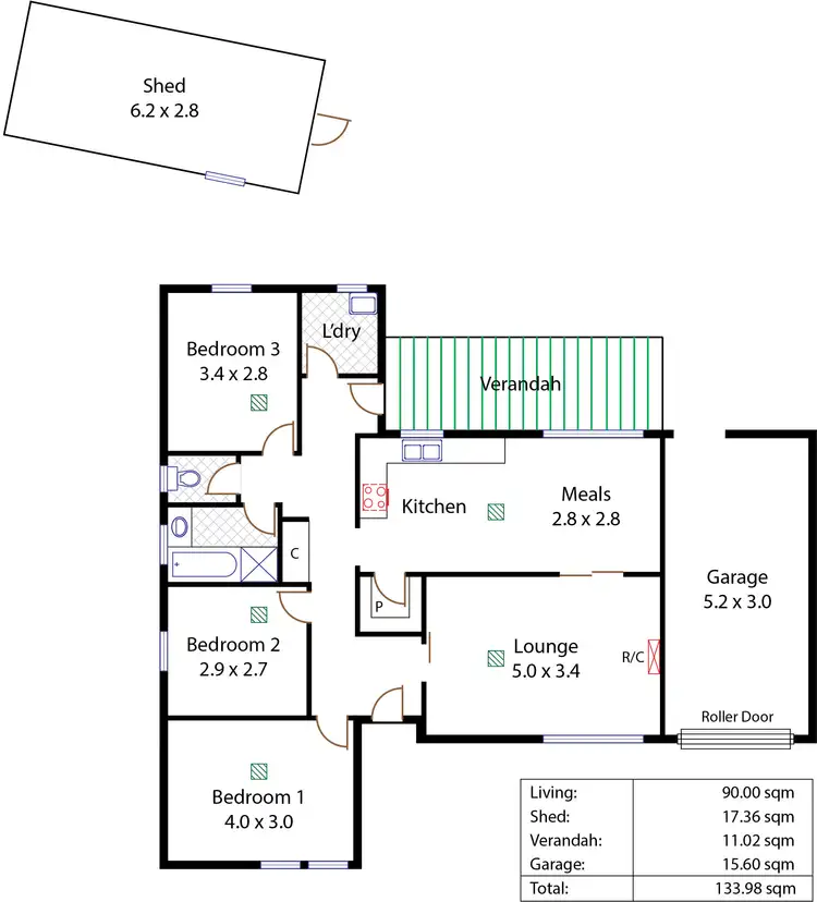 Floorplan of Homely house listing, 2 Onkaparinga Drive, Salisbury SA 5108