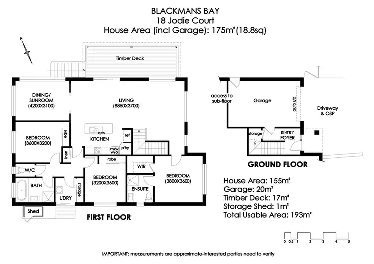 Floorplan of Homely house listing, 18 Jodie Court, Blackmans Bay TAS 7052