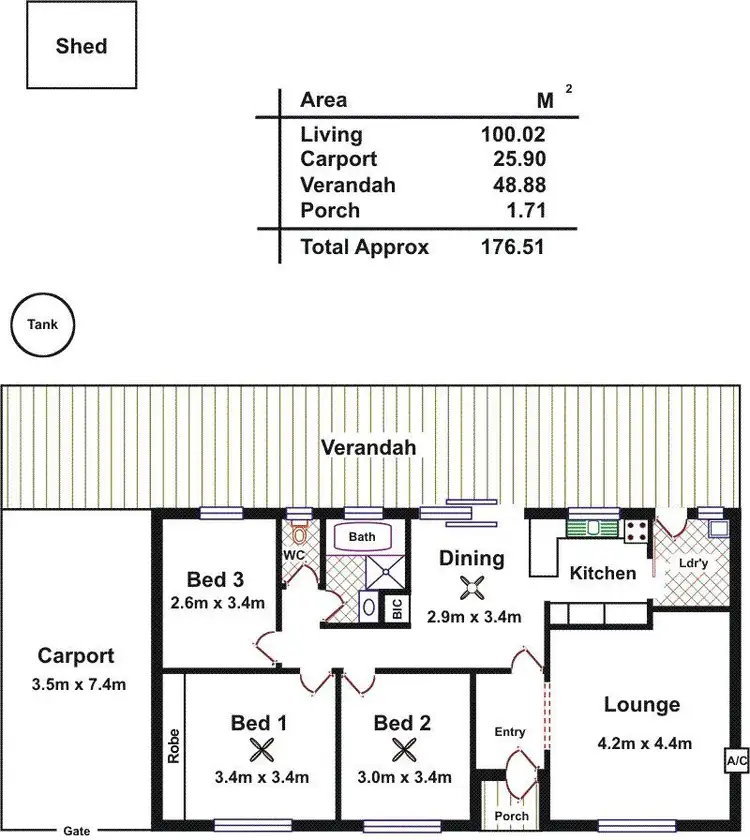 Floorplan of Homely house listing, 36 Musgrave Street, Evanston Gardens SA 5116