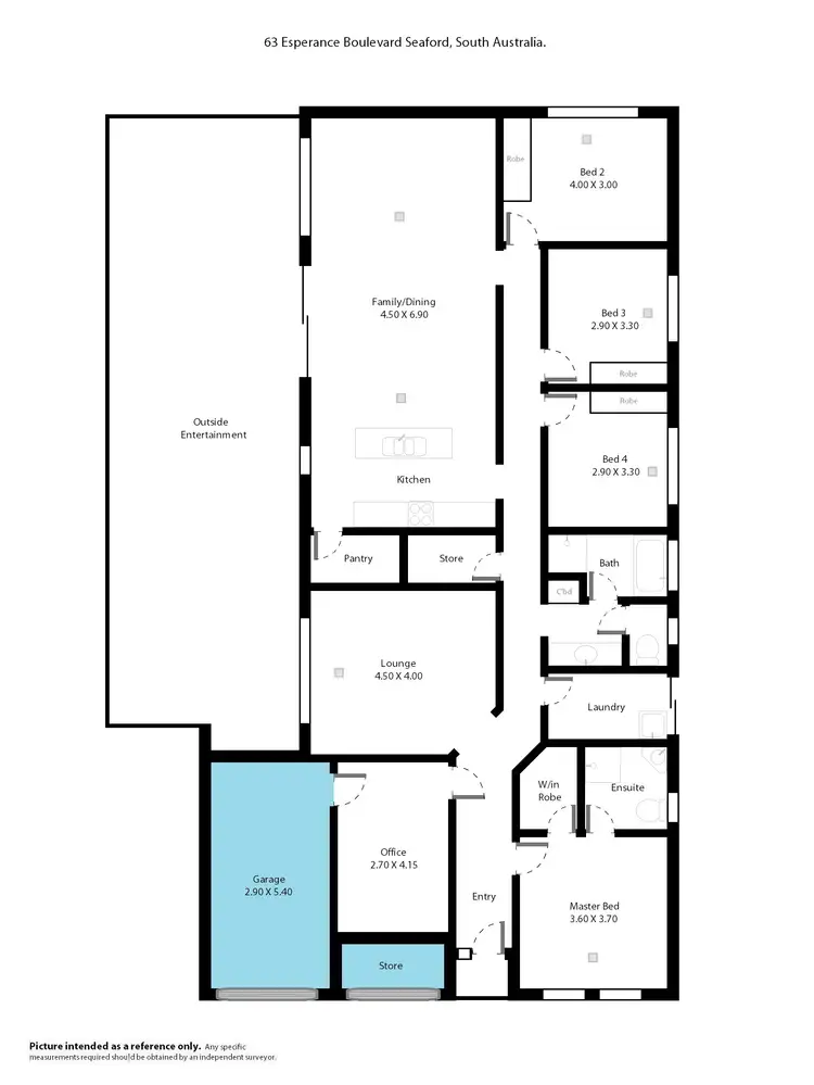 Floorplan of Homely house listing, 63 Esperance Boulevard, Seaford Rise SA 5169