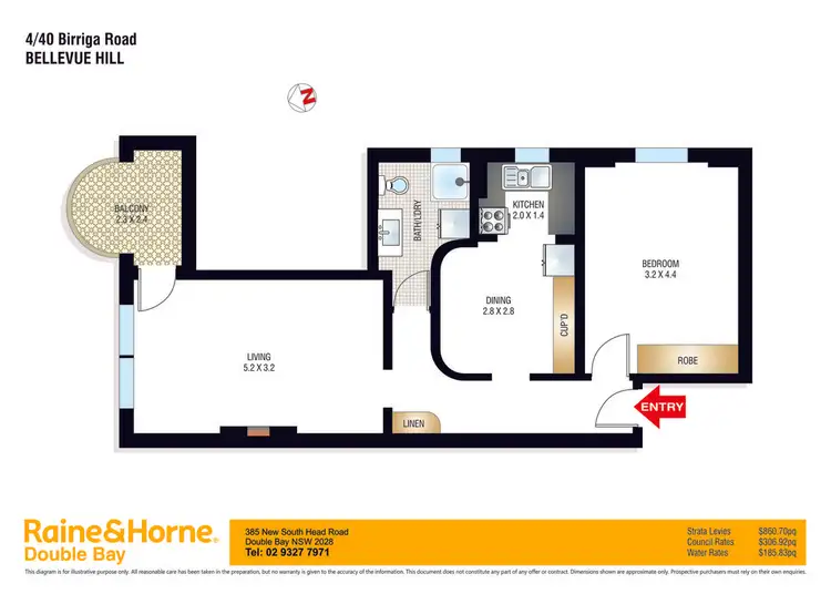 Floorplan of Homely apartment listing, 4/40 Birriga Road, Bellevue Hill NSW 2023