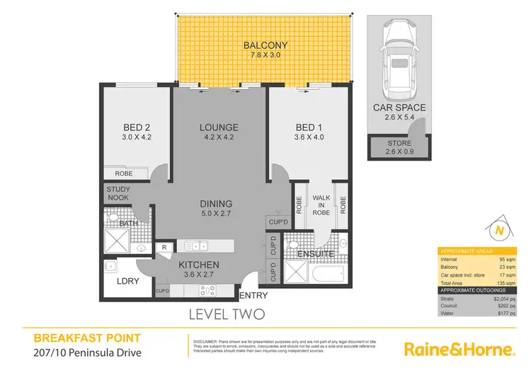 Floorplan of Homely apartment listing, 207/10 Peninsula Drive, Breakfast Point NSW 2137