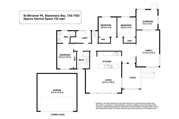 Floorplan of Homely house listing, 39 Mirramar Park, Blackmans Bay TAS 7052
