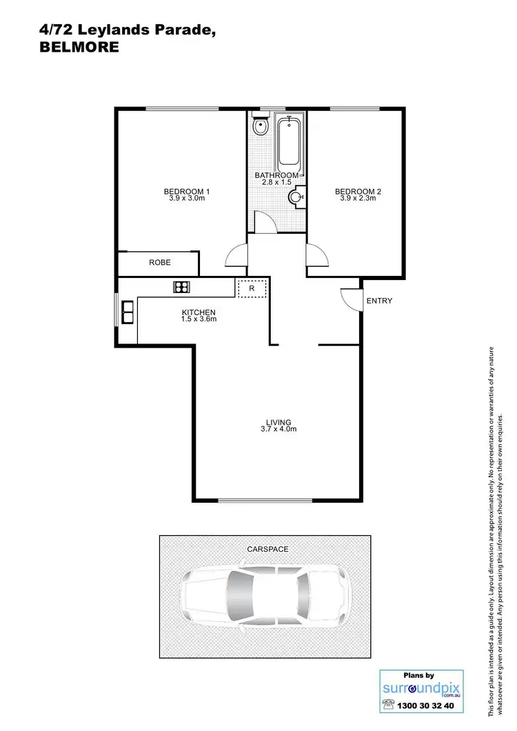 Floorplan of Homely apartment listing, 4/72 Leylands Parade, Belmore NSW 2192