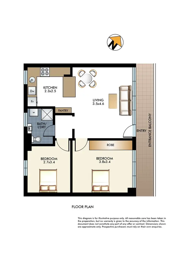 Floorplan of Homely apartment listing, 17/83 Old South Head Road, Bondi Junction NSW 2022