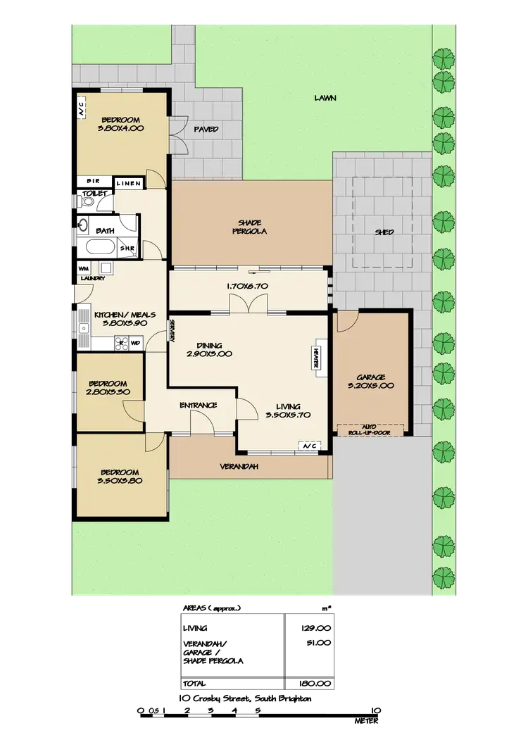 Floorplan of Homely house listing, 10 Crosby Street, South Brighton SA 5048