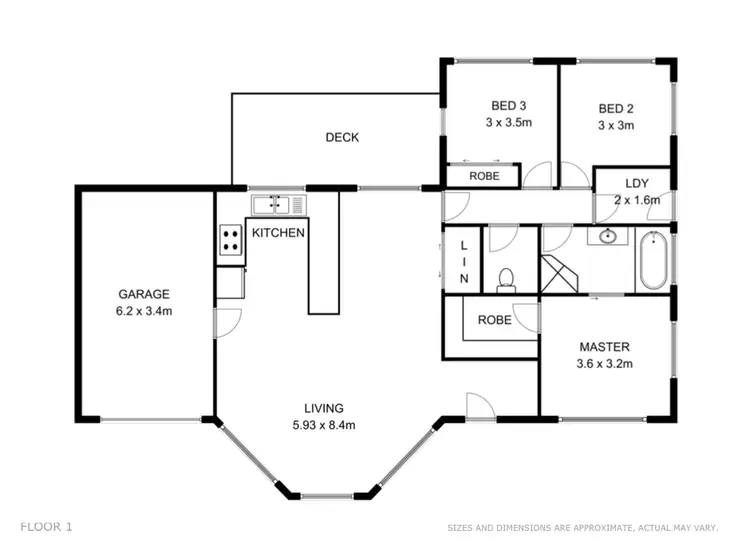Floorplan of Homely unit listing, 4/9 Childs Drive, Old Beach TAS 7017