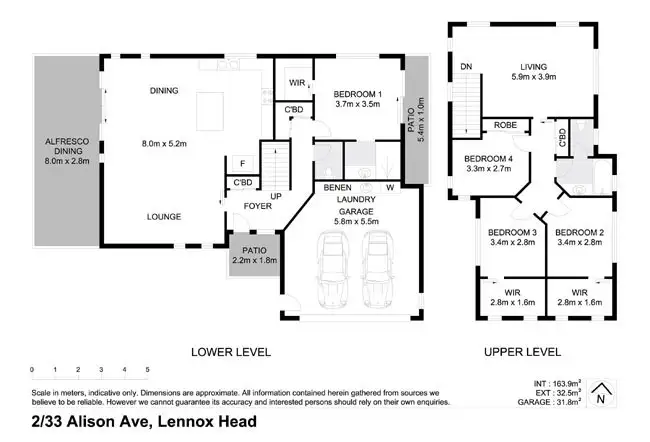 Floorplan of Homely townhouse listing, 2/33 ALISON AVENUE, Lennox Head NSW 2478