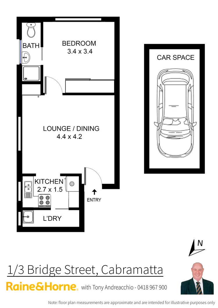 Floorplan of Homely unit listing, 1/3 Bridge Street, Cabramatta NSW 2166