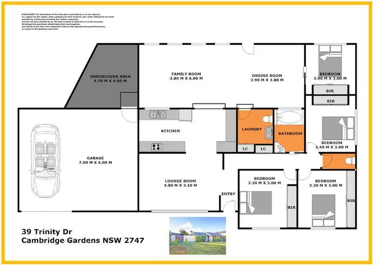 Floorplan of Homely house listing, 39 Trinity Drive, Cambridge Gardens NSW 2747