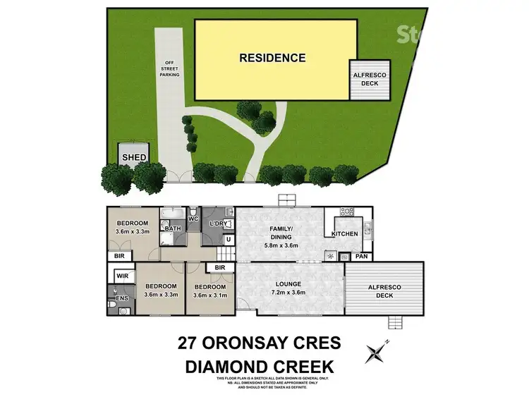 Floorplan of Homely house listing, 27 Oronsay Crescent, Diamond Creek VIC 3089