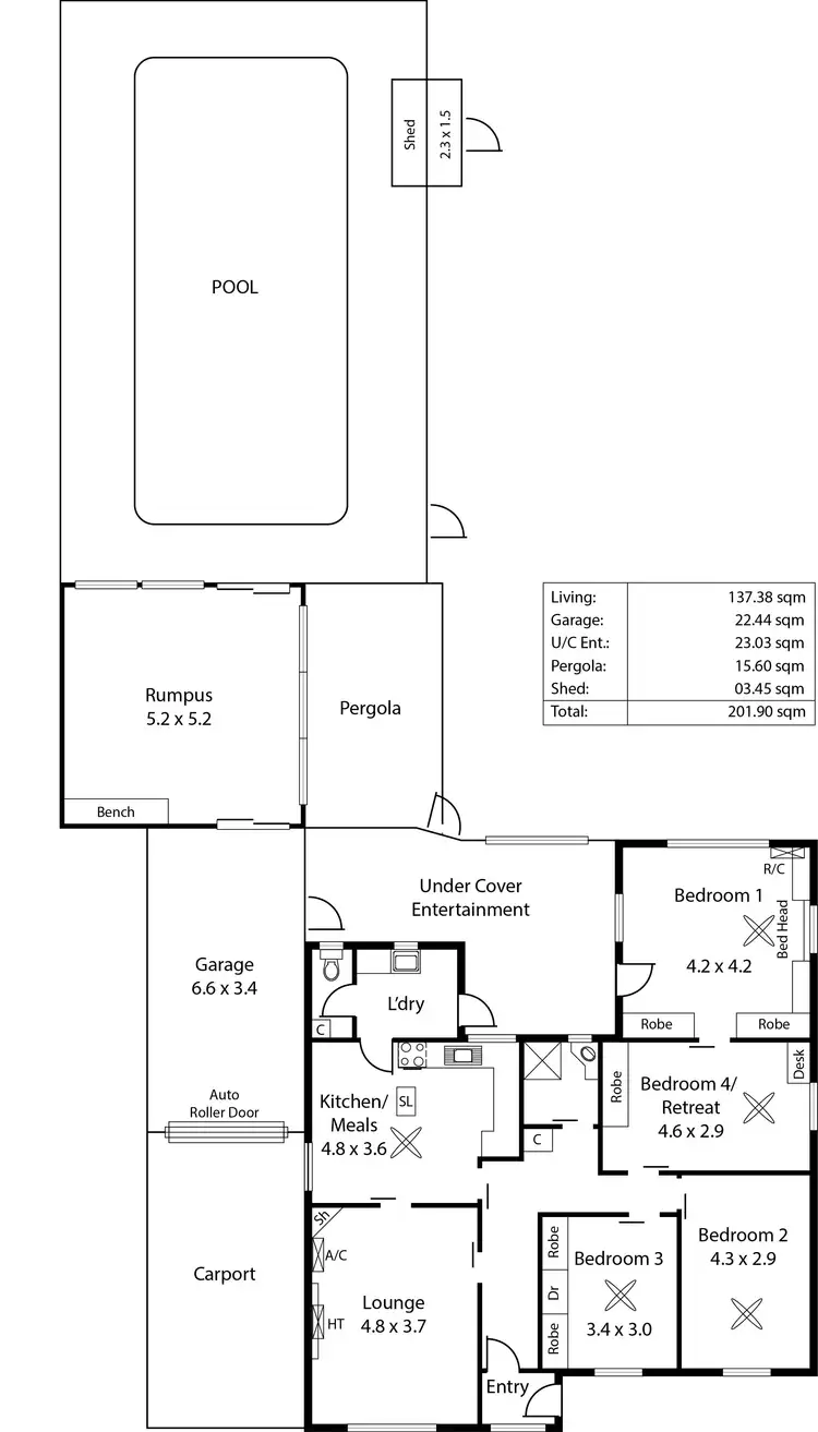 Floorplan of Homely house listing, 30 Sunshine Avenue, Warradale SA 5046