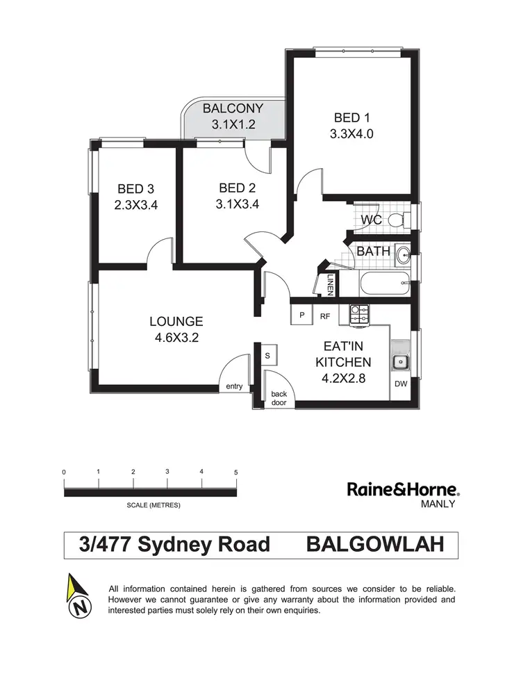 Floorplan of Homely apartment listing, 3/477 Sydney Road, Balgowlah NSW 2093