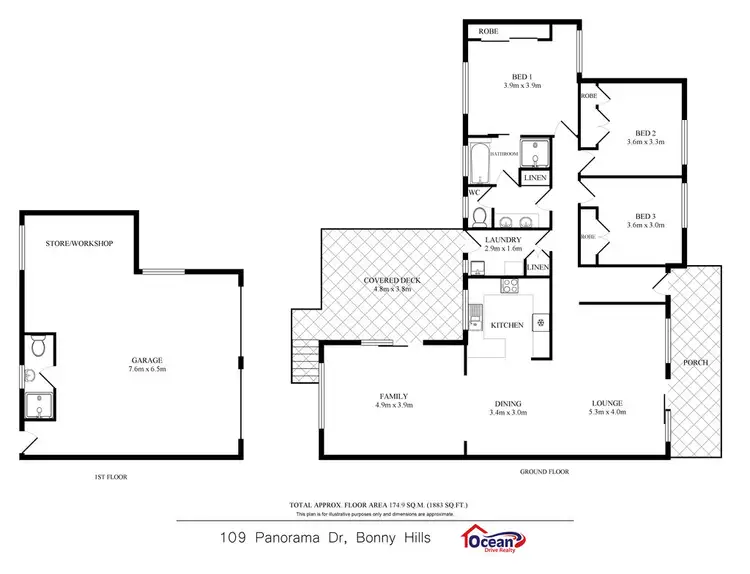 Floorplan of Homely house listing, 109 Panorama Drive, Bonny Hills NSW 2445