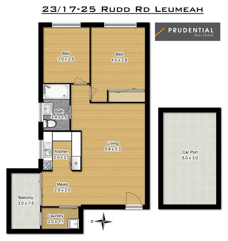 Floorplan of Homely house listing, 23/17-25 Rudd Road, Leumeah NSW 2560