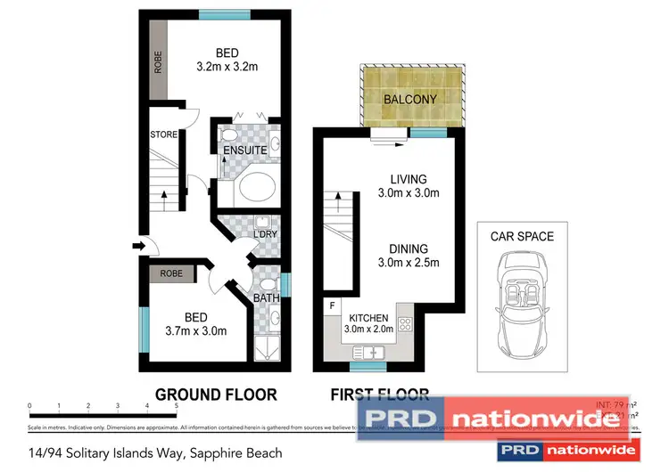 Floorplan of Homely townhouse listing, 14/94 Solitary Islands Way, Sapphire Beach NSW 2450