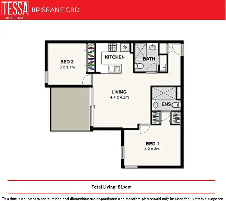Floorplan of Homely apartment listing, 1509/108 Albert Street, Brisbane City QLD 4000