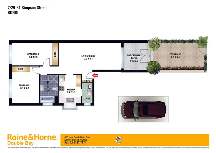 Floorplan of Homely apartment listing, 7/29-31 Simpson Street, Bondi NSW 2026