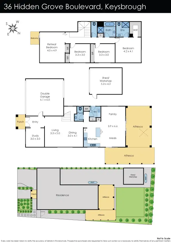 Floorplan of Homely house listing, 36 Hidden Grove Boulevard, Keysborough VIC 3173