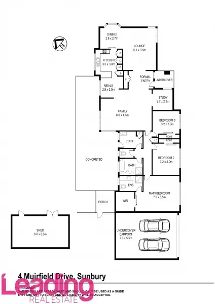 Floorplan of Homely house listing, 4 Muirfield Drive, Sunbury VIC 3429