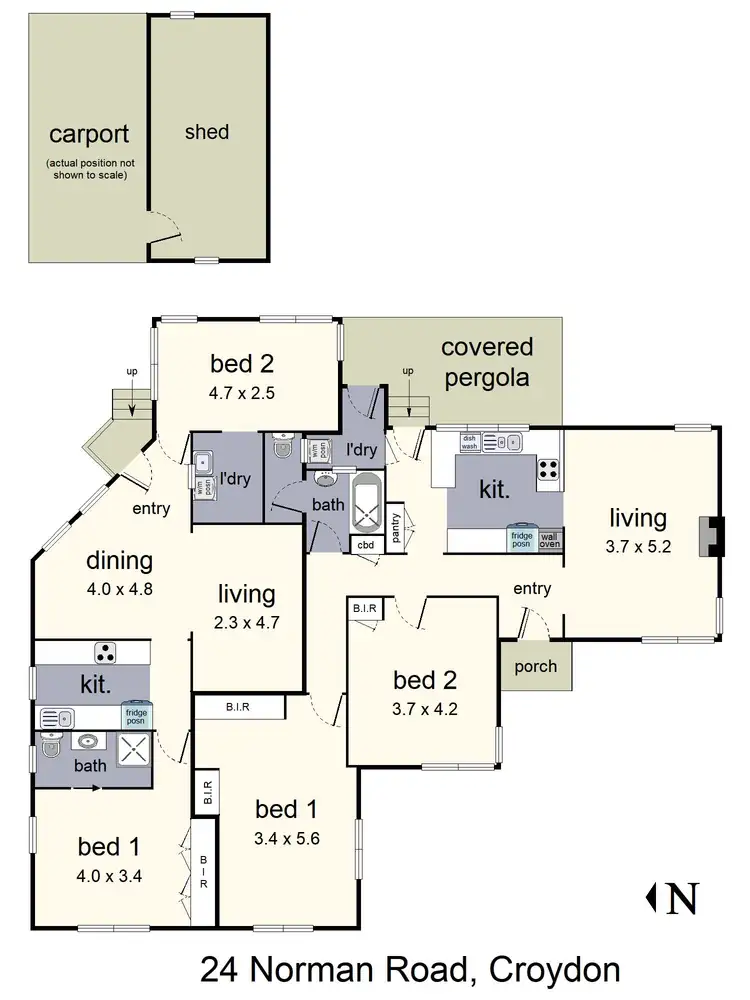 Floorplan of Homely house listing, 24A & 24B Norman Road, Croydon VIC 3136