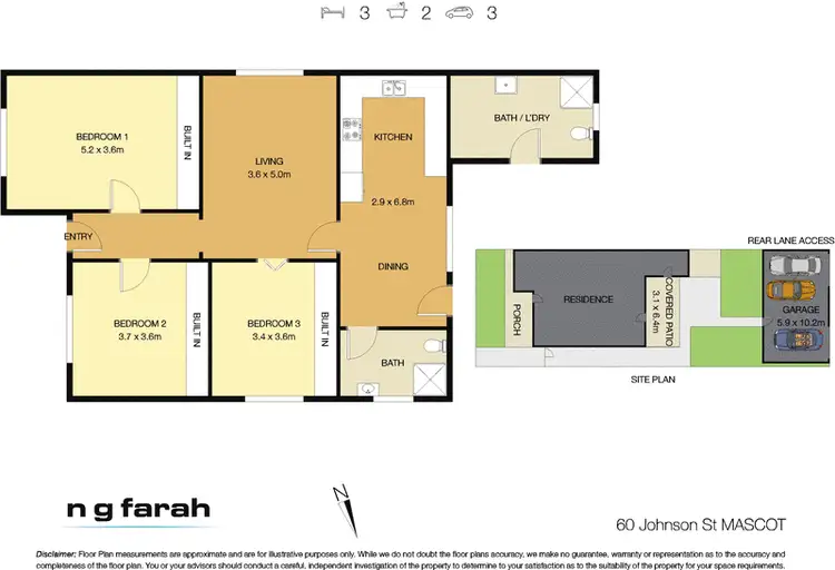 Floorplan of Homely house listing, 60 Johnson Street, Mascot NSW 2020