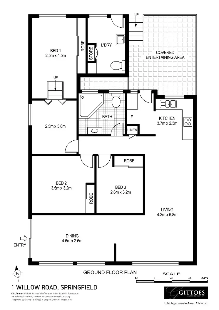 Floorplan of Homely house listing, 1 Willow Road, Springfield NSW 2250