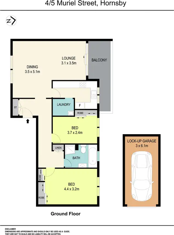 Floorplan of Homely apartment listing, 4/5 Muriel Street, Hornsby NSW 2077