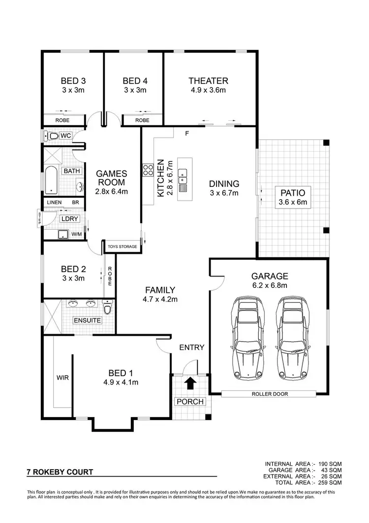 Floorplan of Homely house listing, 7 Rokeby Court, Bushland Beach QLD 4818