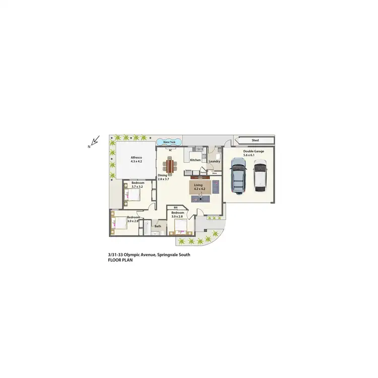 Floorplan of Homely unit listing, 3/31-33 Olympic Avenue, Springvale South VIC 3172