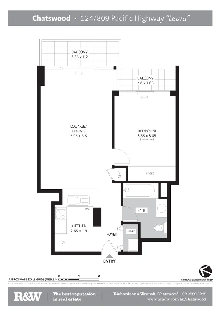 Floorplan of Homely apartment listing, 124/809 Pacific Highway, Chatswood NSW 2067