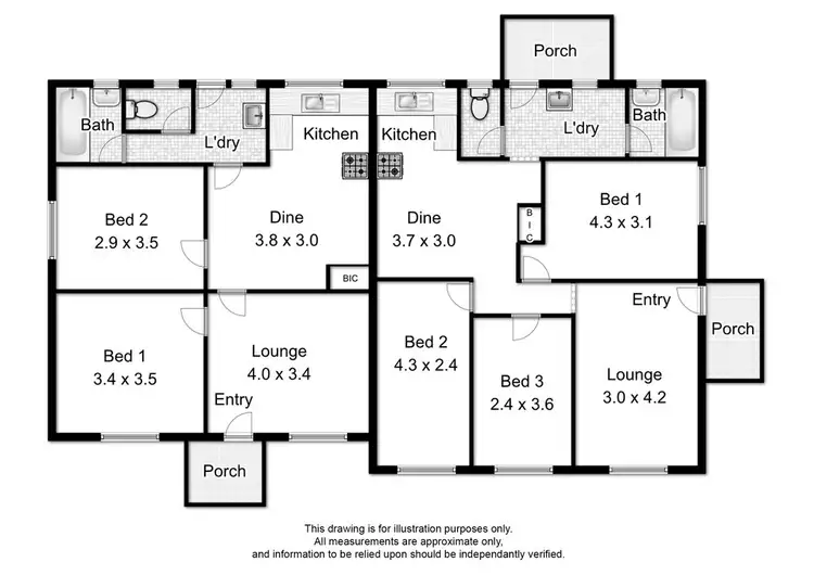 Floorplan of Homely house listing, 4 & 6 Studley Street, Davoren Park SA 5113