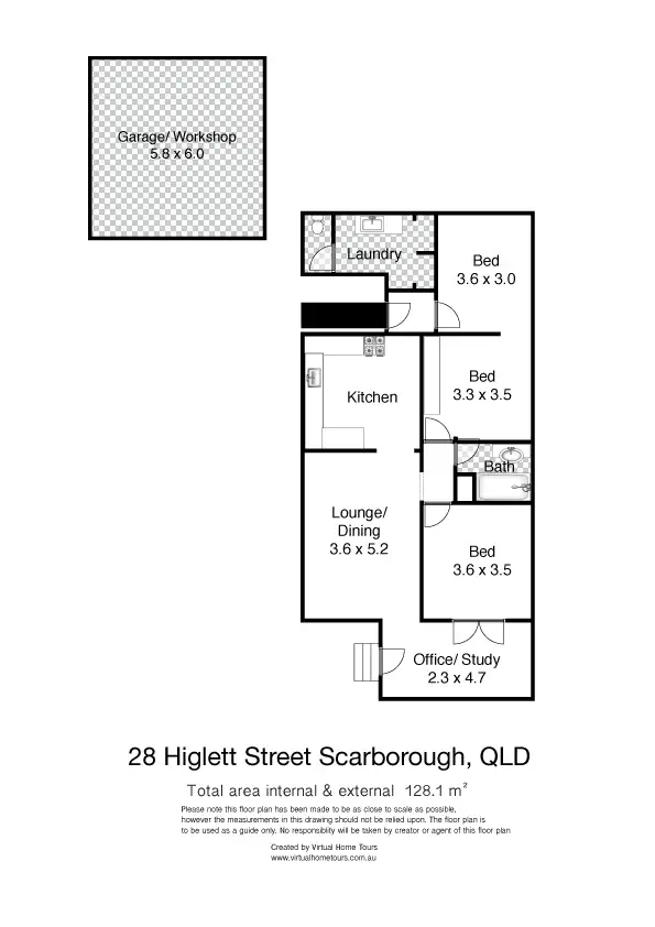 Floorplan of Homely house listing, 28 Higlett Street, Scarborough QLD 4020
