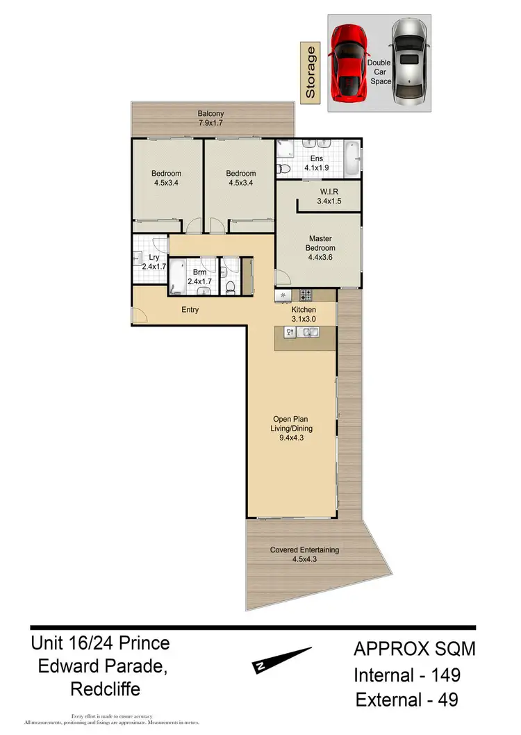 Floorplan of Homely unit listing, 16/24 Prince Edward Parade, Redcliffe QLD 4020