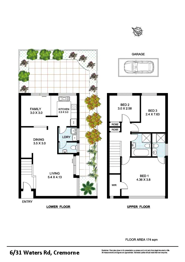Floorplan of Homely townhouse listing, 6/31-35 Waters Rd, Cremorne NSW 2090