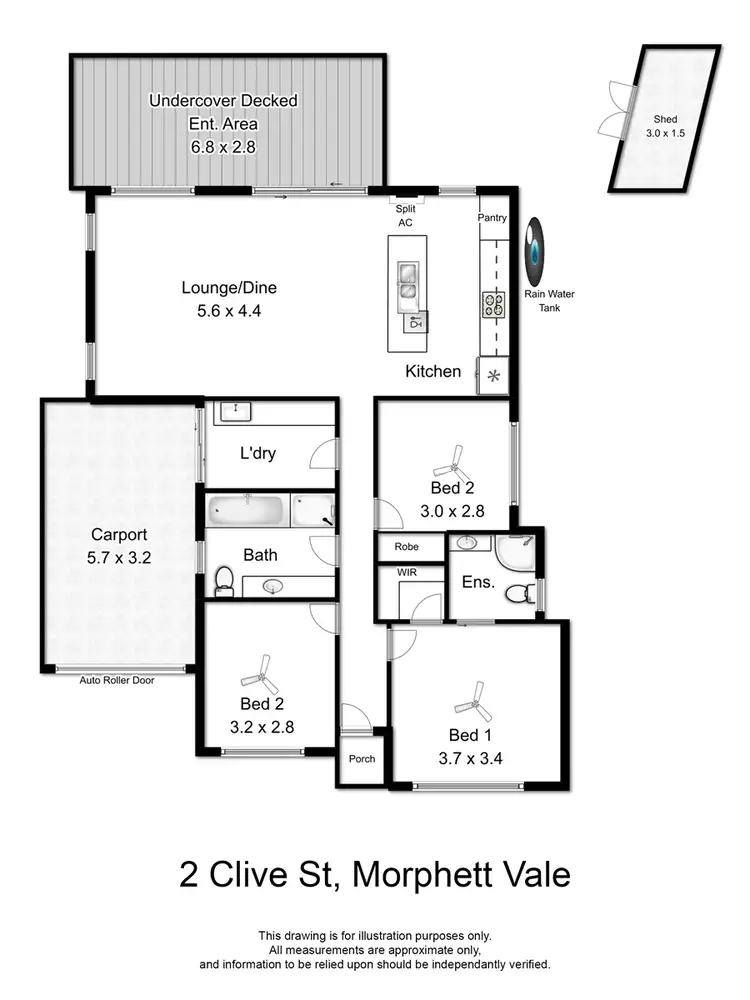 Floorplan of Homely house listing, 2 Clive Street, Morphett Vale SA 5162