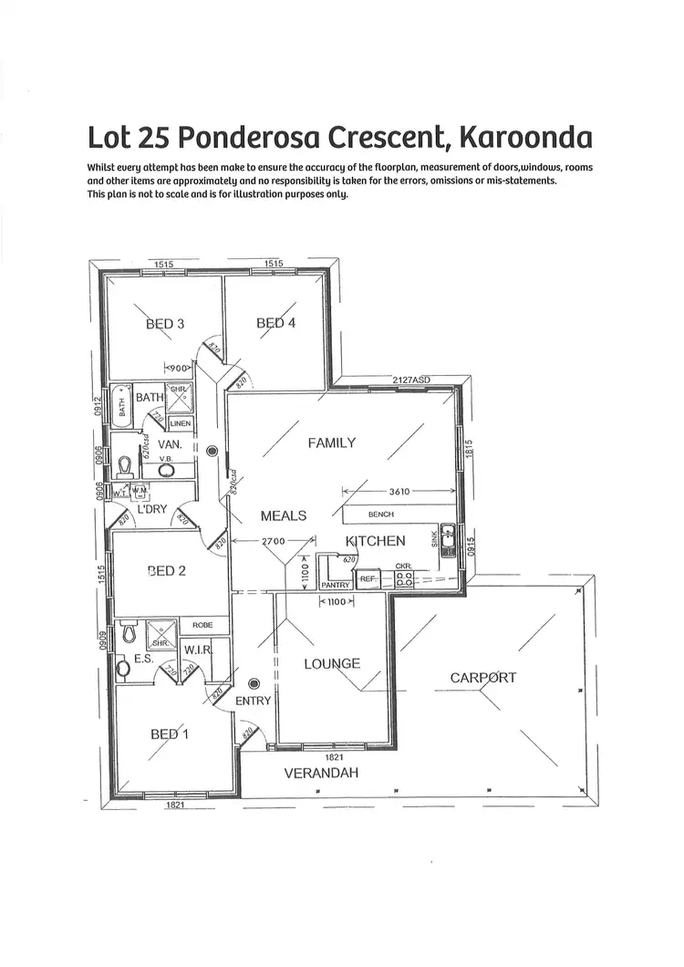 Floorplan of Homely house listing, Lot 25 Ponderosa Crescent, Karoonda SA 5307