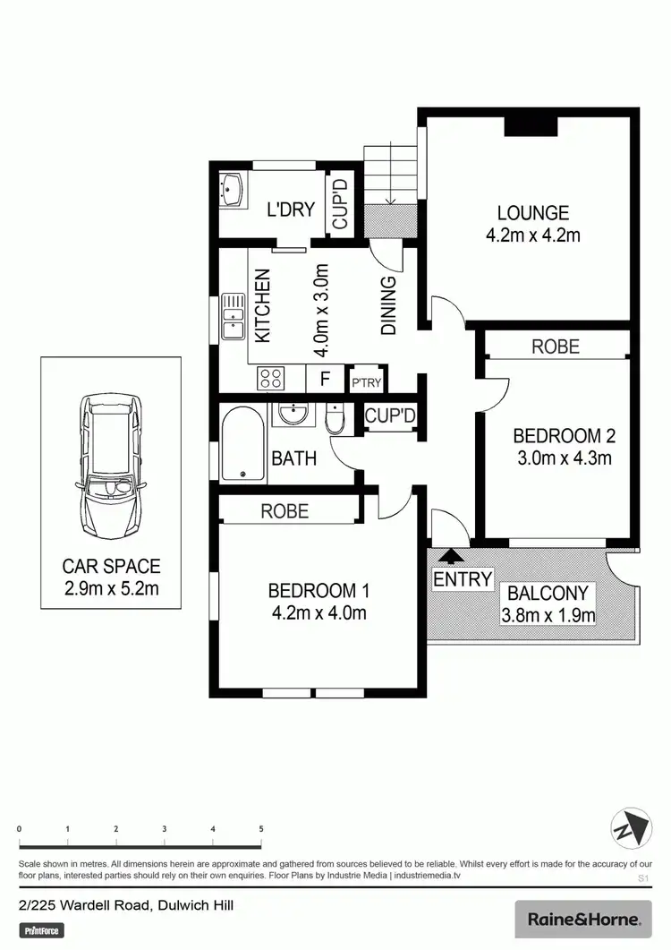 Floorplan of Homely apartment listing, 2/225 Wardell Road, Dulwich Hill NSW 2203