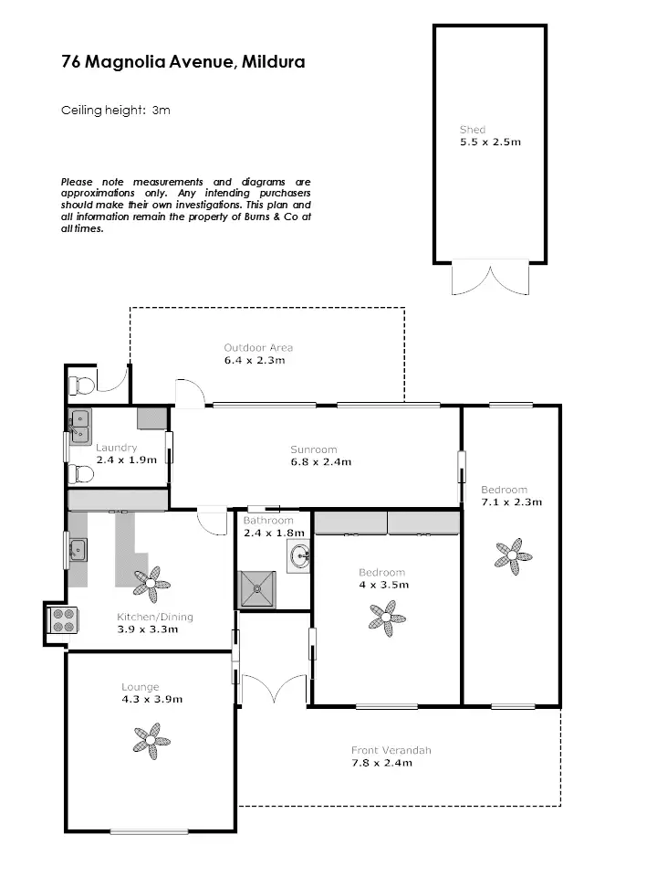 Floorplan of Homely house listing, 76 Magnolia Avenue, Mildura VIC 3500