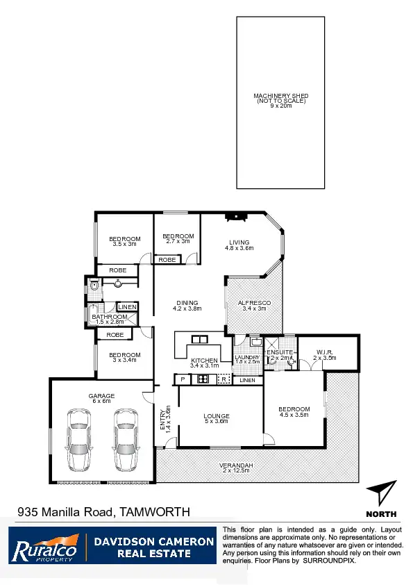 Floorplan of Homely house listing, 935A Manilla Road, Tamworth NSW 2340