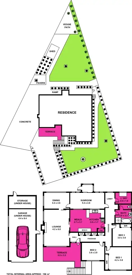 Floorplan of Homely house listing, 4 Merino Court, Highton VIC 3216